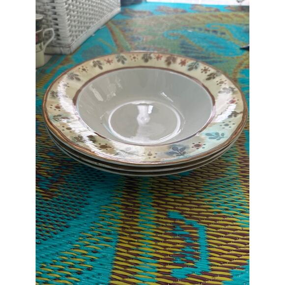 VINTAGE 90's SASAKI BEAUX BY PAULA ZANGER -3 SOUP BOWLS - Picture 1 of 3